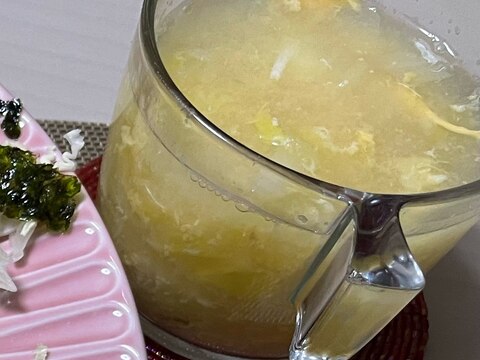 白菜卵とじ中華スープ